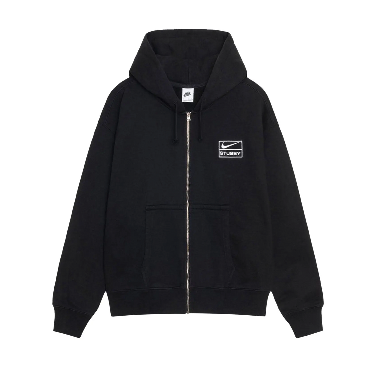 Stussy x Nike Stone Washed Fleece Zip Hoodie 'Black' [USED] -  XS (Used)