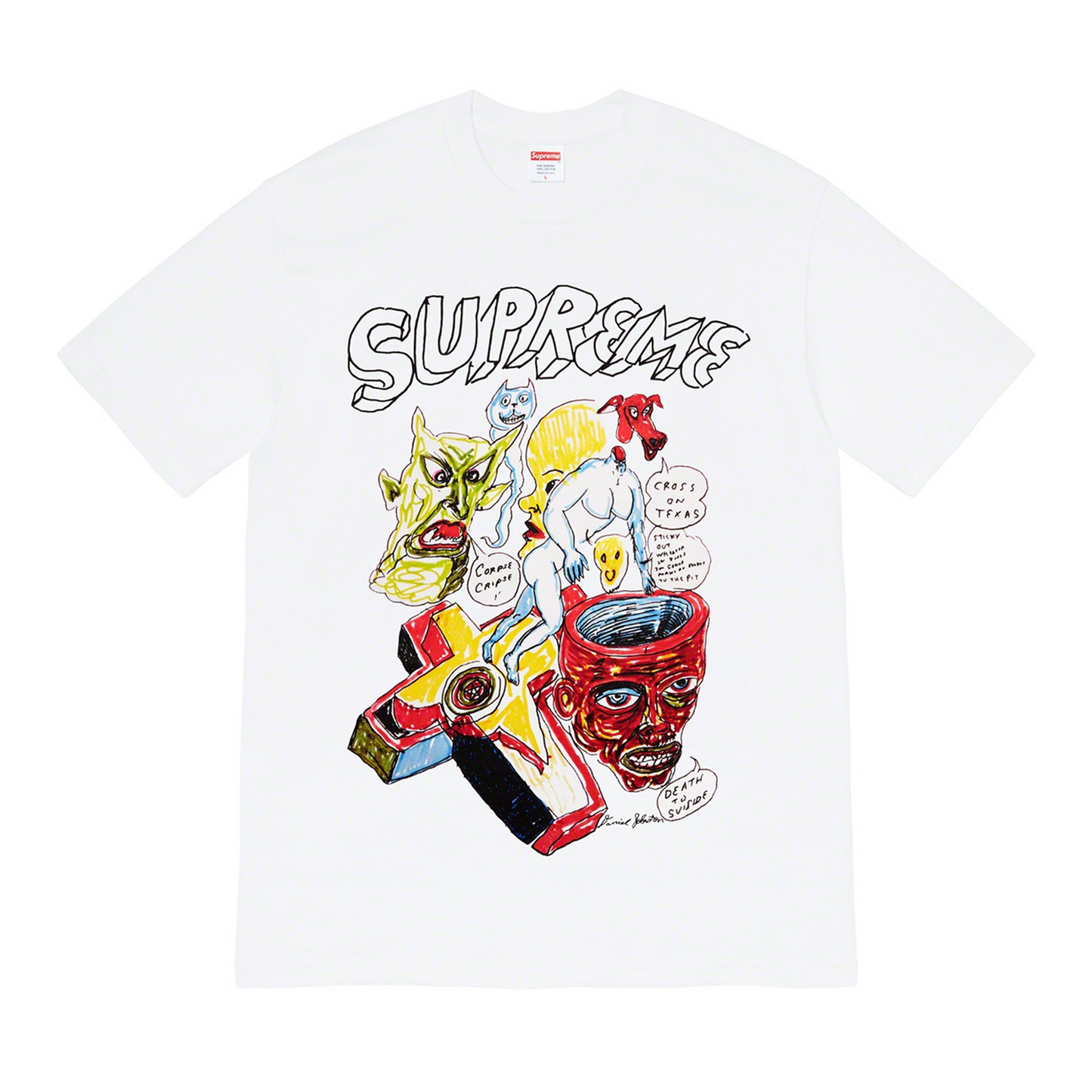 Supreme Supreme Daniel Johnston Tee White SS20 [USED] - XL (Used)