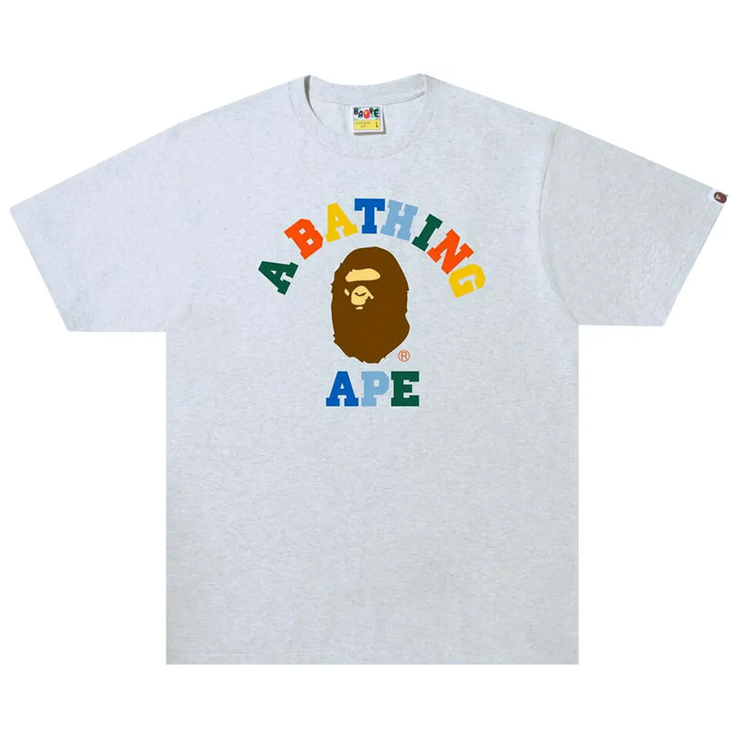 Bape A Bathing Ape Colors College Tee Grey [USED] - XL (Used)