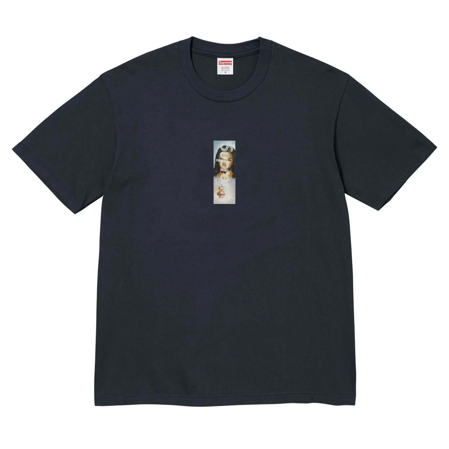 Supreme Prayer Card Box Logo Tee Navy