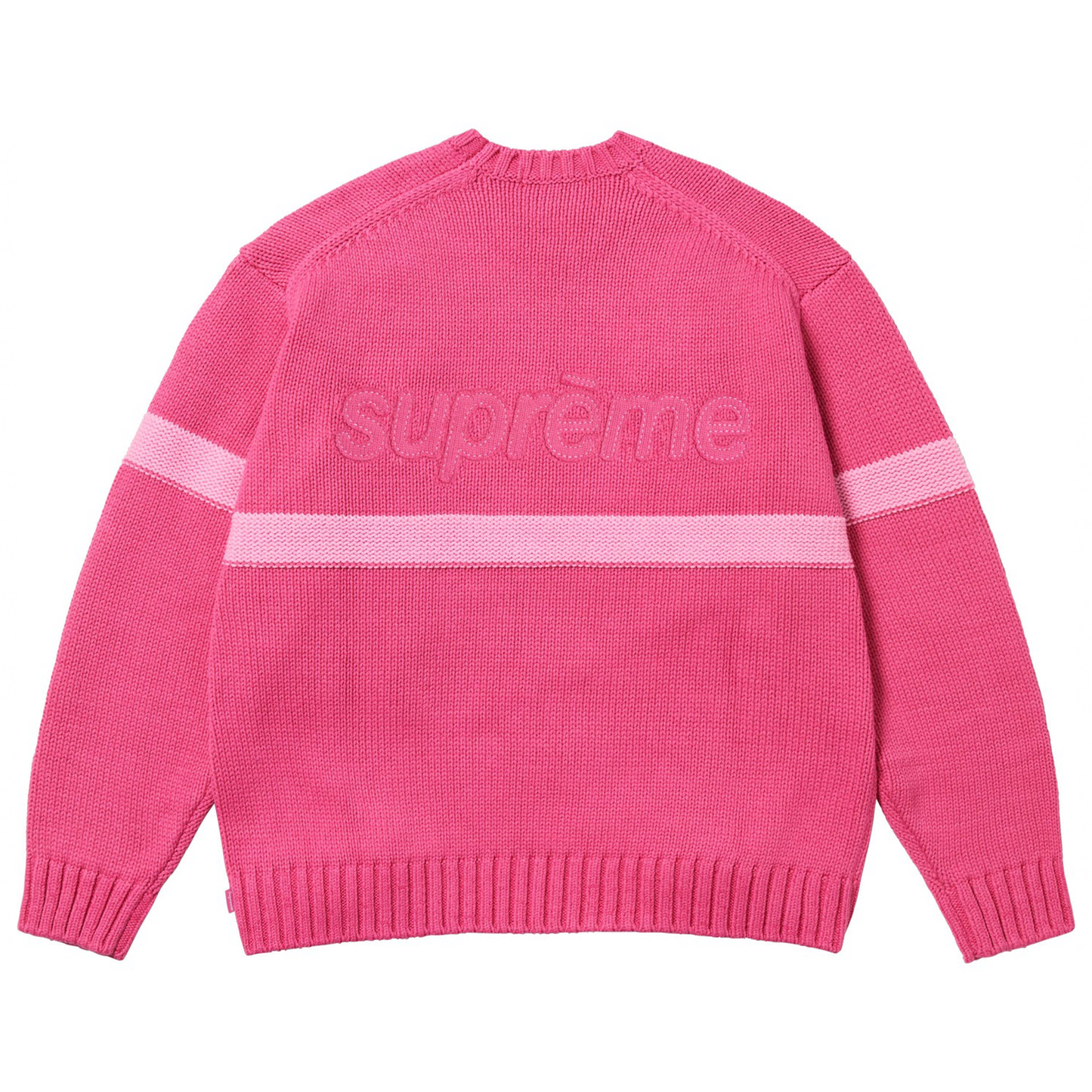 Supreme Tonal Applique Sweater Dark Pink