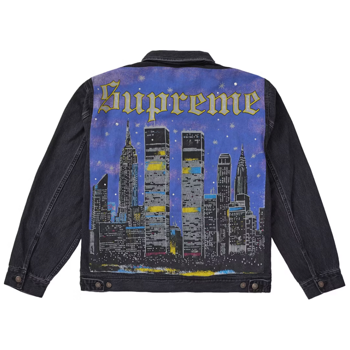 Supreme New York Painted Trucker Jacket Black [USED] - XL (Used 