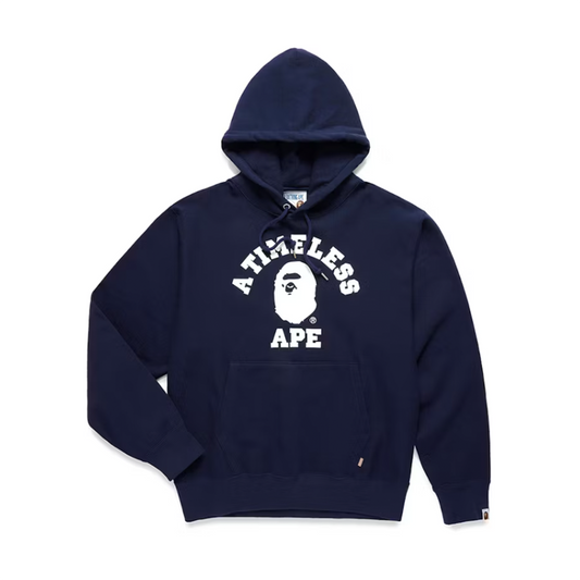 BAPE x JJJJound Relaxed Classic College Pullover Hoodie Navy [USED] - XL (Used)