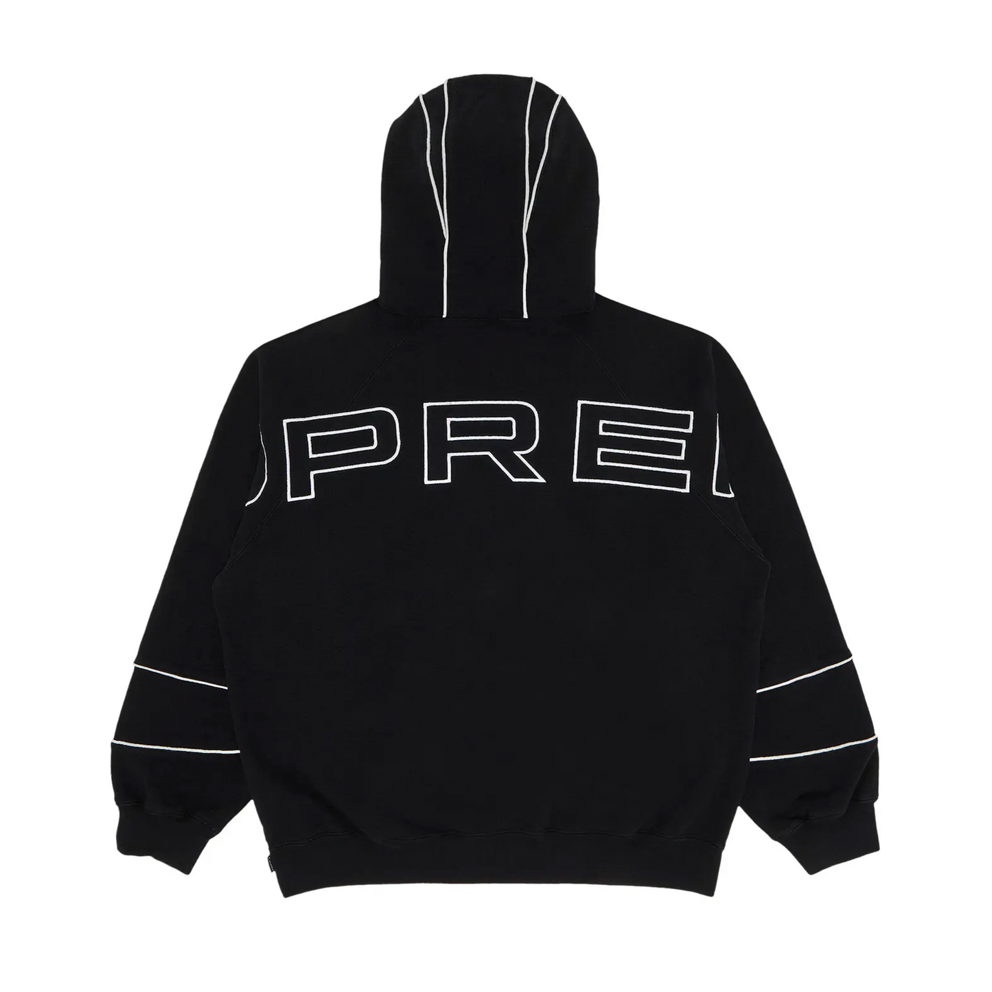 Supreme Paneled Hooded Sweatshirt (SS25) Black [USED] - XXL (Used)