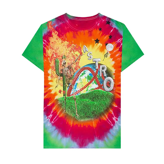 Cactus Jack by Travis Scott Astroworld Smiley T-Shirt Tie-Dye [USED] - L (Used)