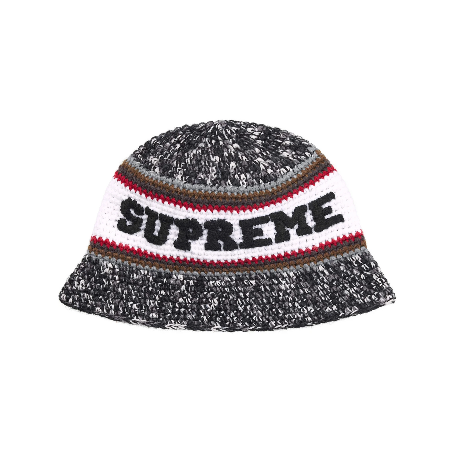 Supreme Knit Logo Crusher Hat (SS26) Black