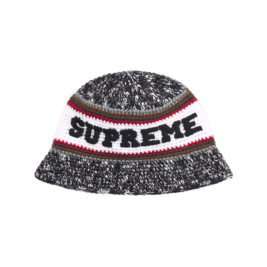 Supreme Knit Logo Crusher Hat (SS26) Black