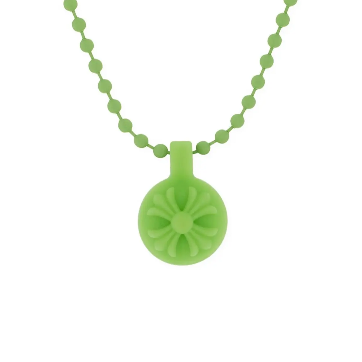 Chrome Hearts Cross Ball Silicone Necklace Green