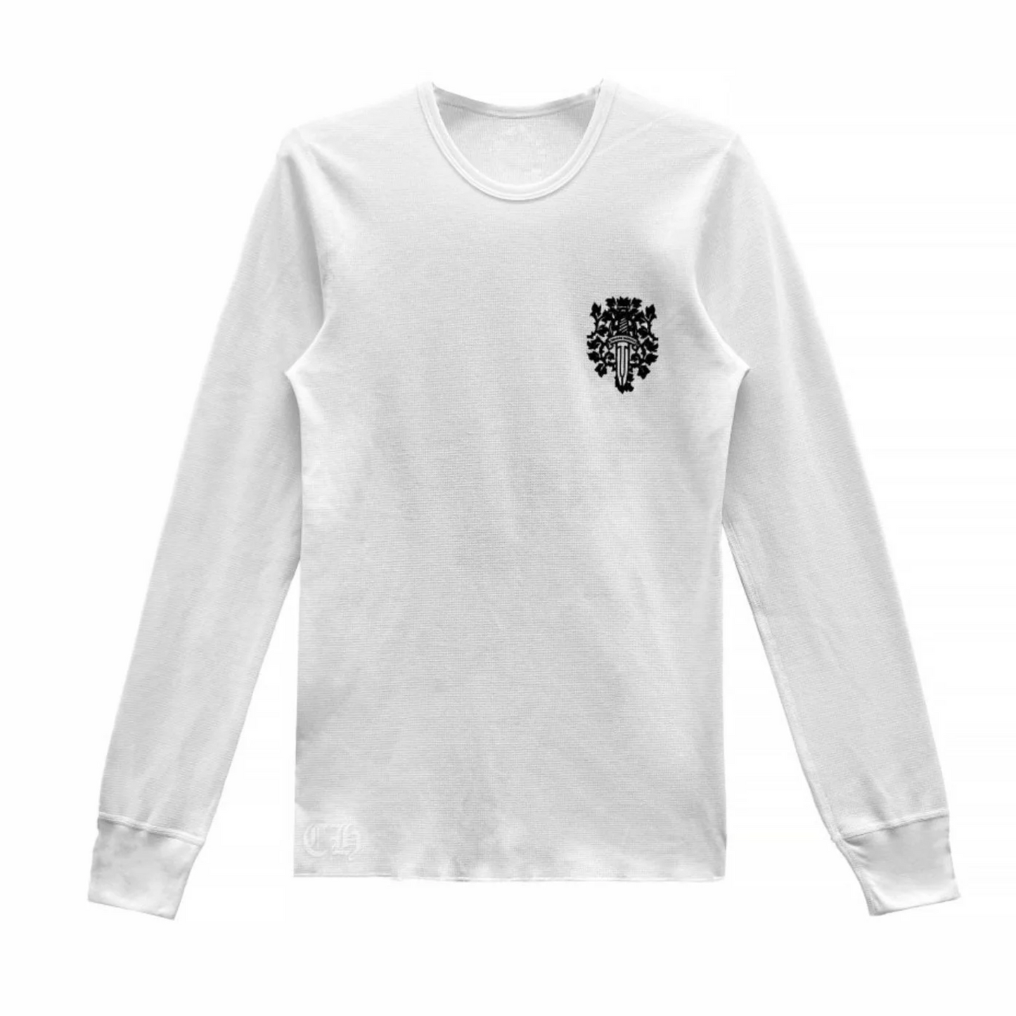 Chrome Hearts Dagger White Waffle Thermal Long Sleeve Tee [USED] - XL (Used)