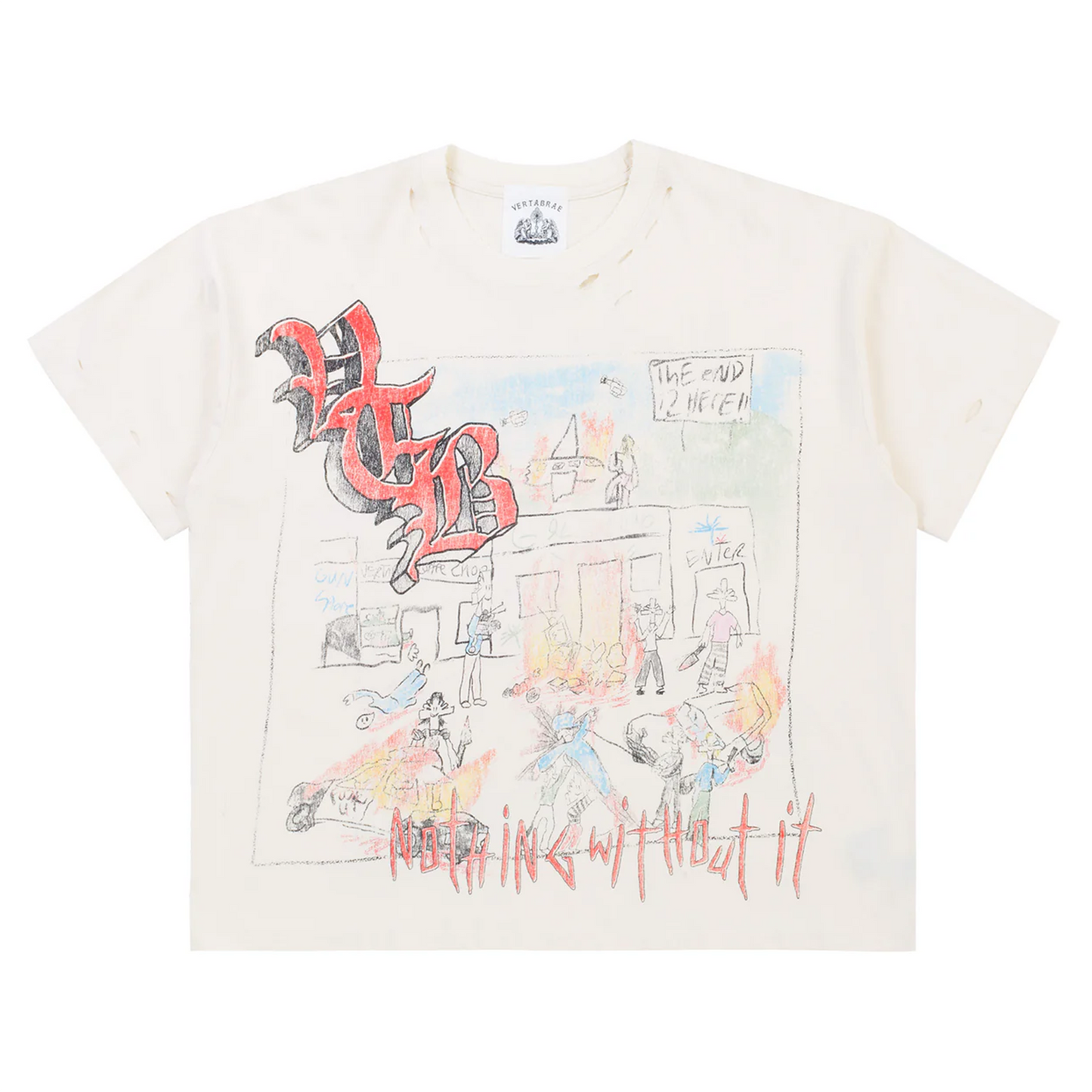 Vertabrae Riot Tee Vintage White
