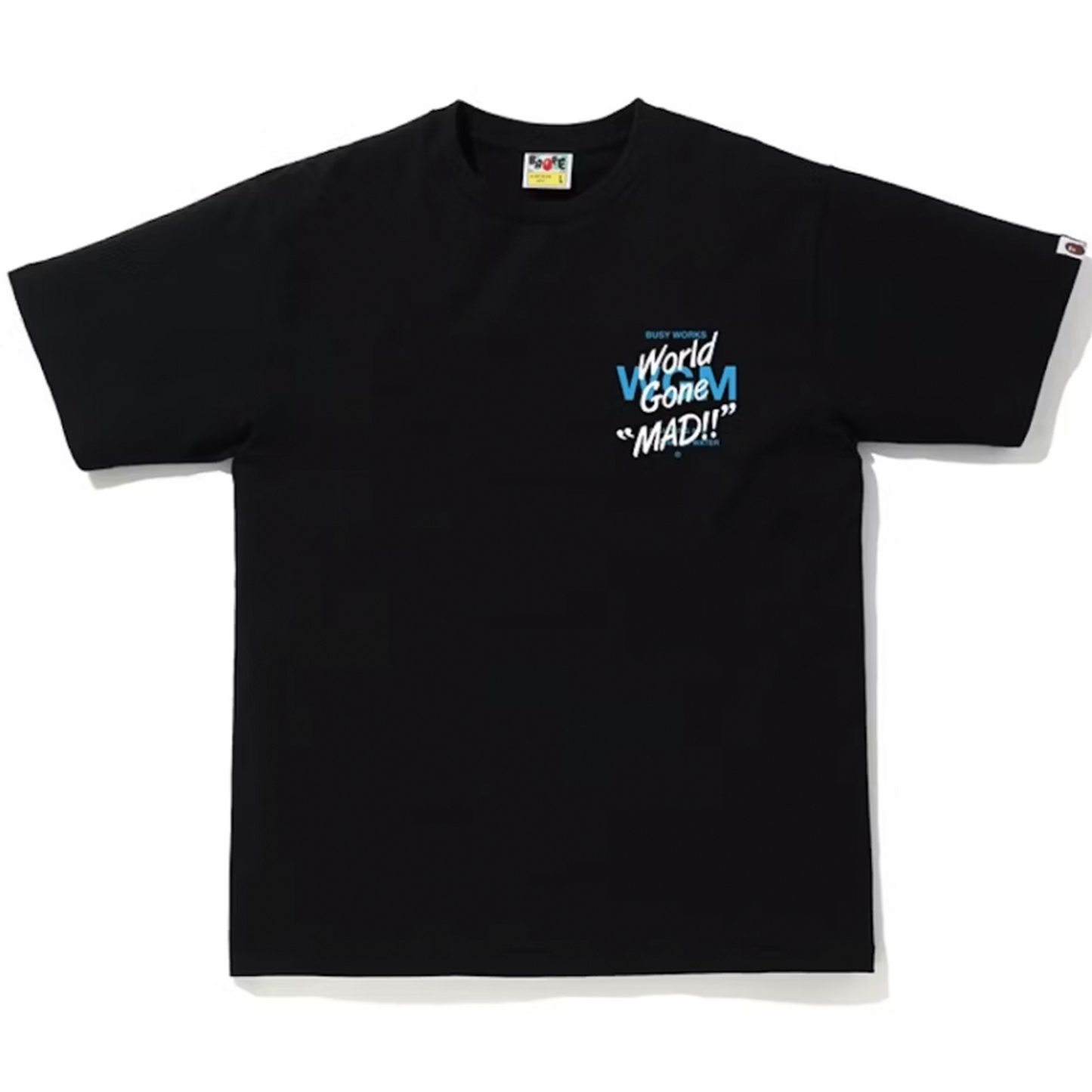 BAPE ABC Camo WGM Ape Head Tee Black/Blue [USED] - L (Used)