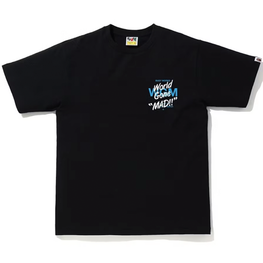 BAPE ABC Camo WGM Ape Head Tee Black/Blue [USED] - L (Used)