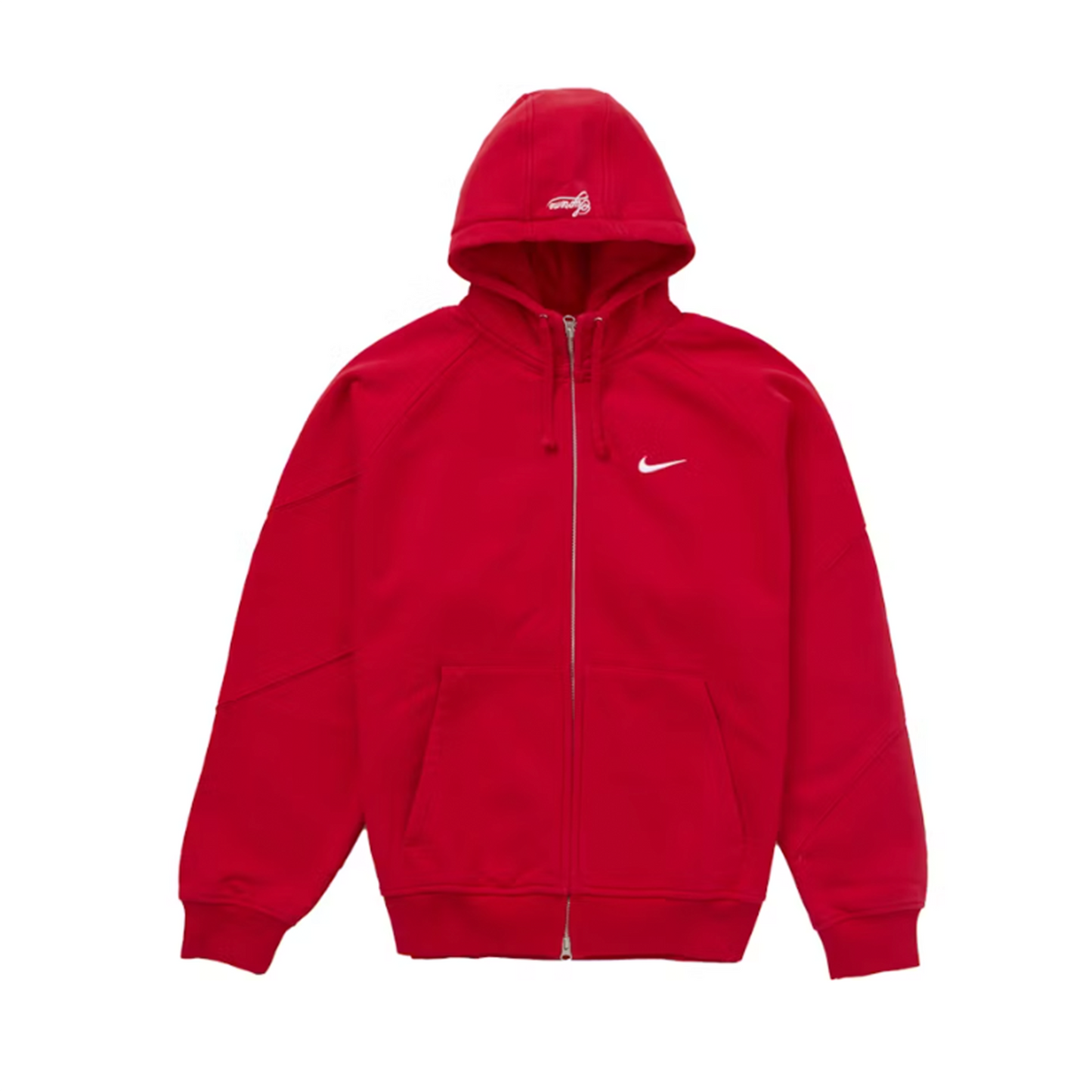 Supreme Nike Zip Up Hooded Sweatshirt Red