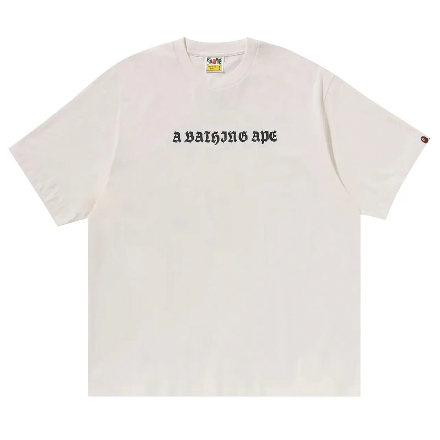 BAPE Gothic Logo Relaxed Fit Tee 'Ivory'