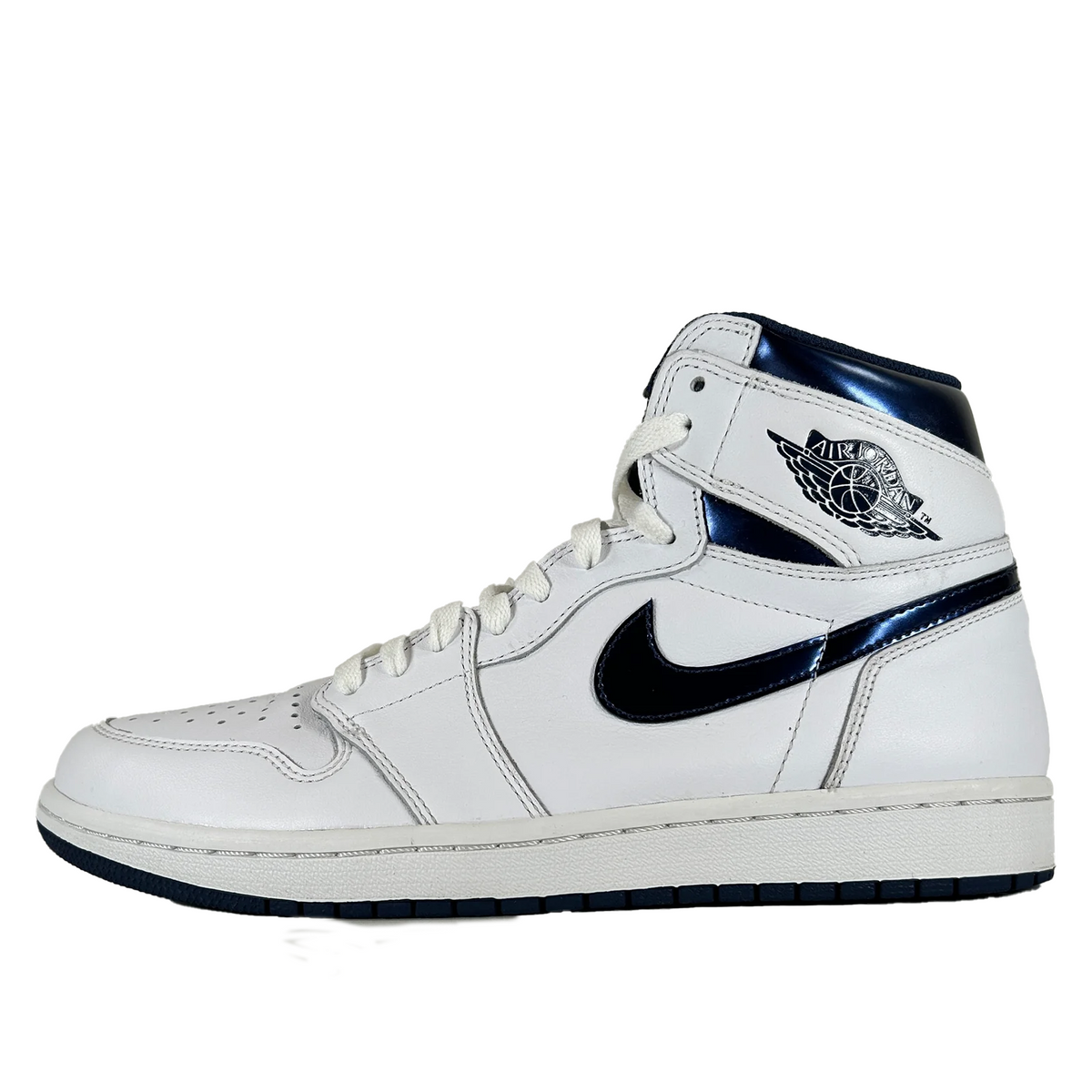 555088 106 Air Jordan 1 Retro High OG Metallic Navy 2016 [USED 