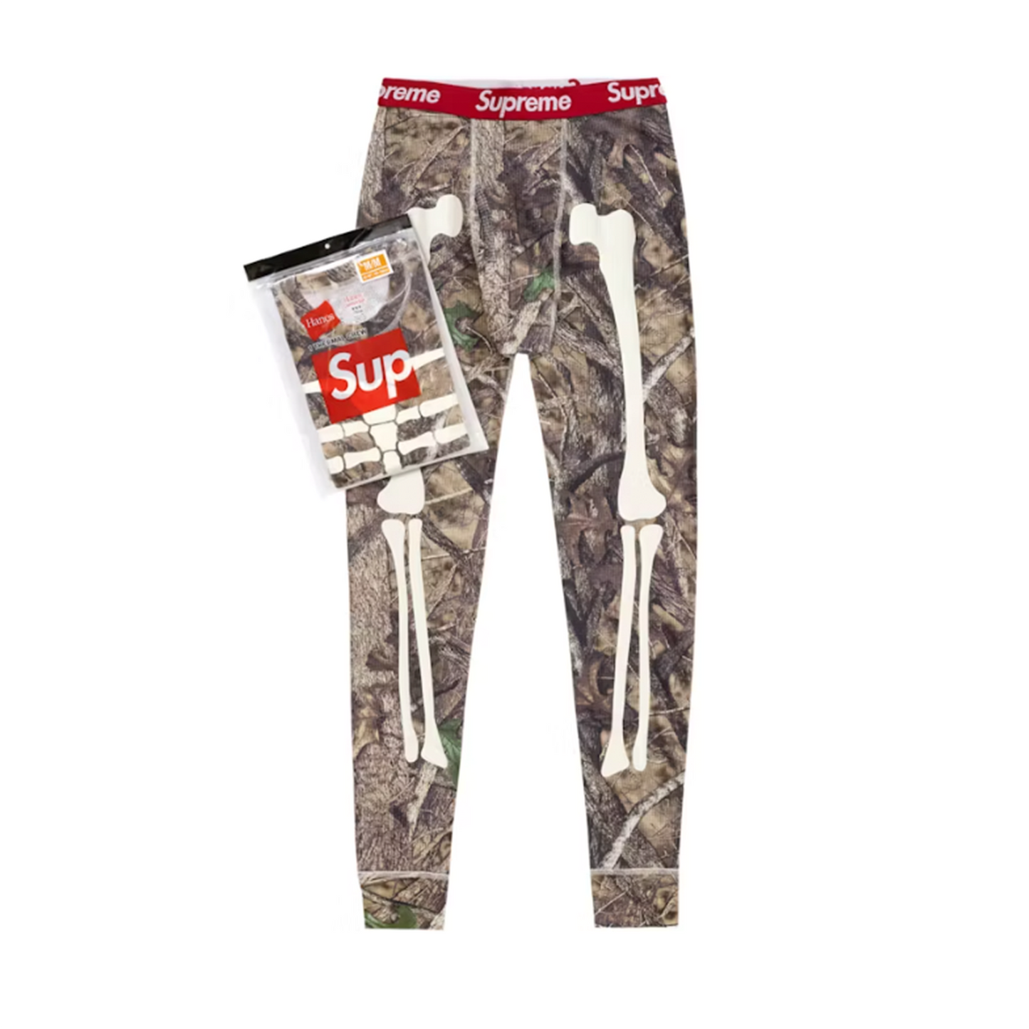 Supreme Hanes Bones Thermal Pant (1 Pack) Woodland Camo