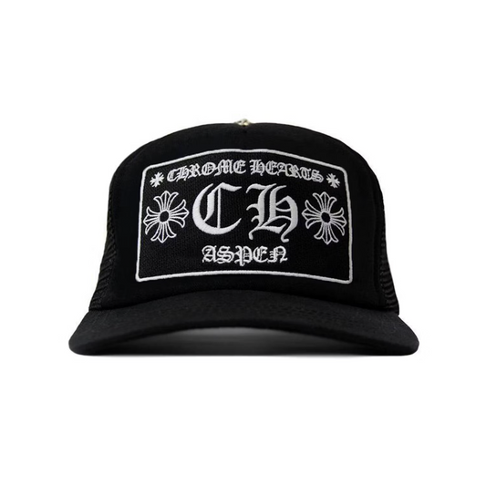 Chrome Hearts CH Aspen Exclusive Trucker Hat Black