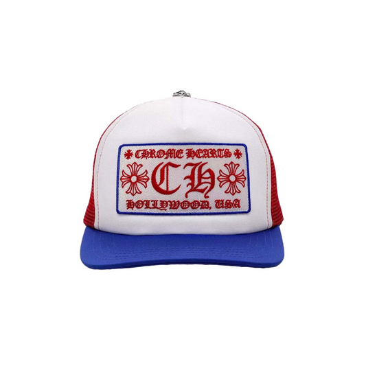 Chrome Hearts Trucker Hat Blue/Red/White