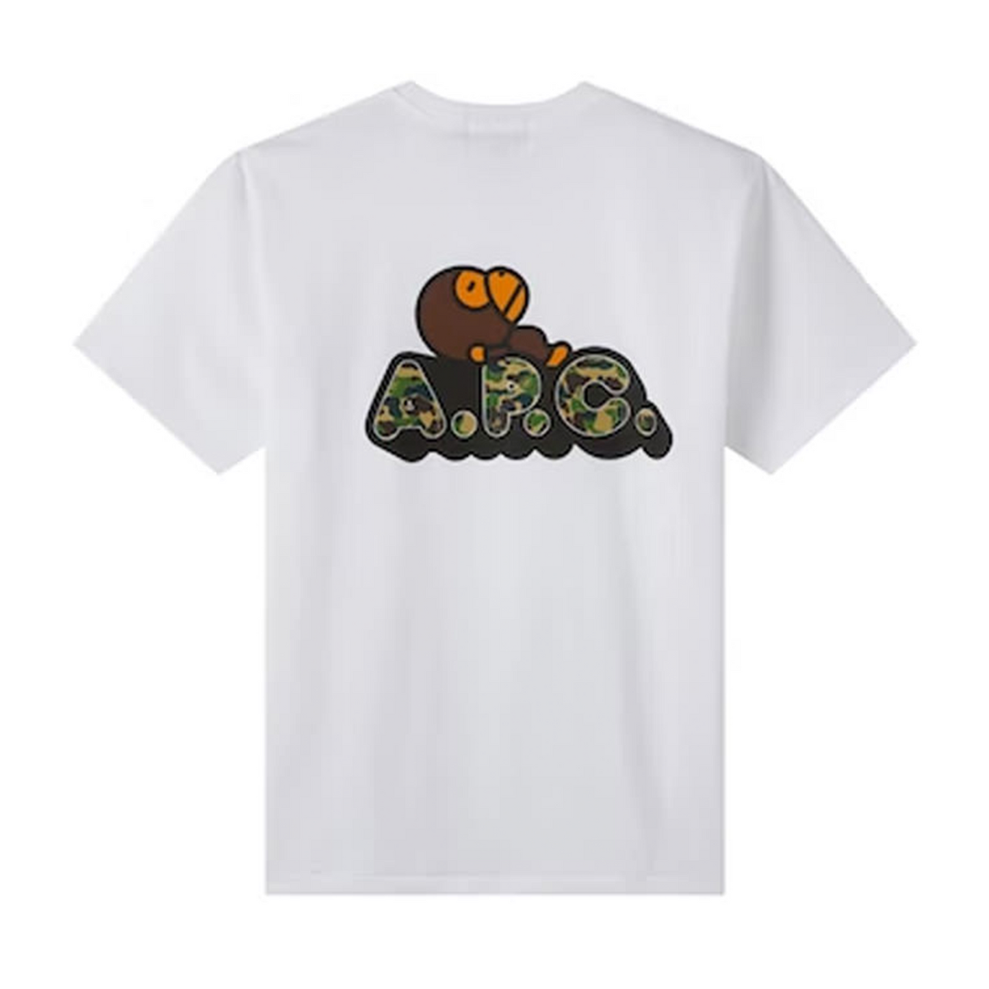 Bape x A.P.C. A Bathing Ape Milo on APC Wide T-Shirt White