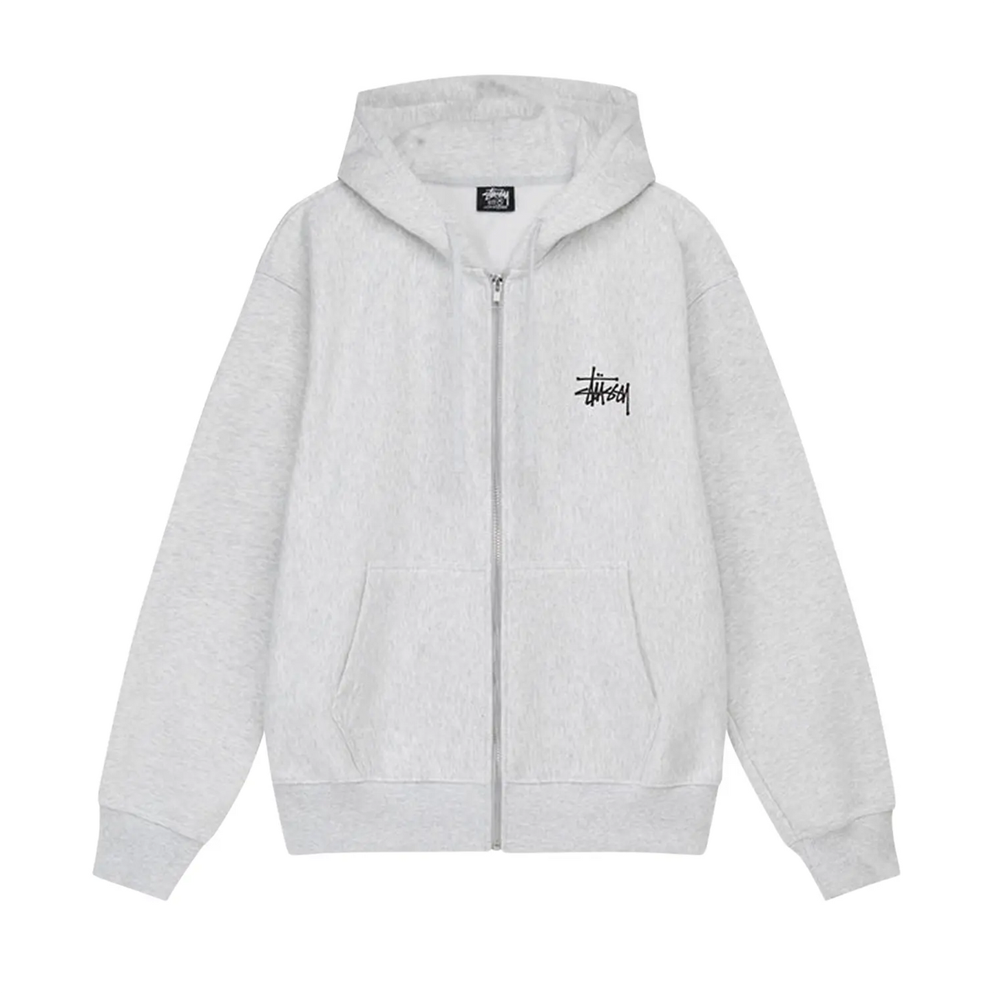 Stussy Basic Zip Hoodie Ash Heather [USED] - M (Used)