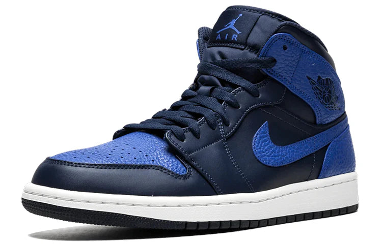554724 412 Jordan 1 Mid Obsidian Game Royal