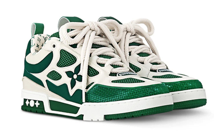 1AC520 Louis Vuitton LV Skate Sneaker Green White [NO BOX]
