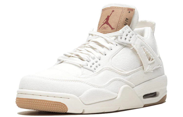 AO2571 100 Air Jordan 4 Retro Levi's White (Levi's Tag)