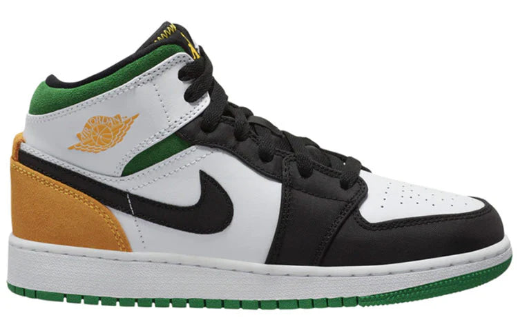 BQ6931 101 Air Jordan 1 Mid SE White Laser Orange Lucky Green (GS)