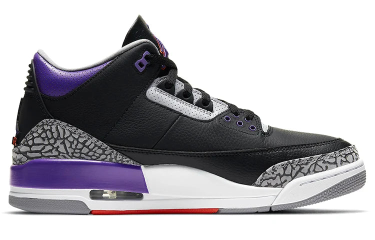 CT8532 050 Air Jordan 3 Retro Black Court Purple