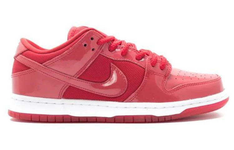 304292 616 Nike SB Dunk Low Red Patent Leather