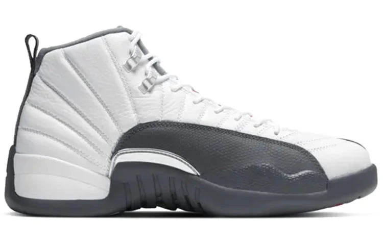 130690 160 Air Jordan 12 Retro White Dark Grey
