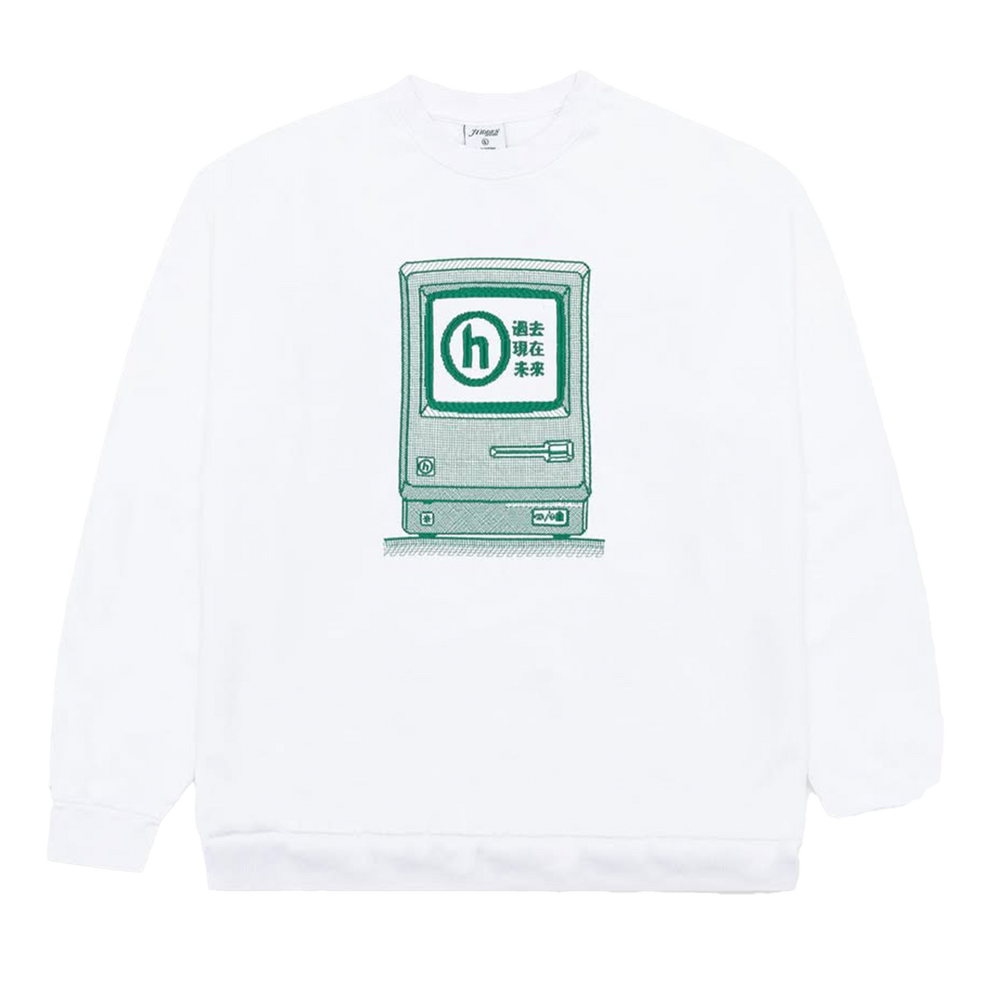 Hidden Dead Tech Research Embroidered Crewneck White
