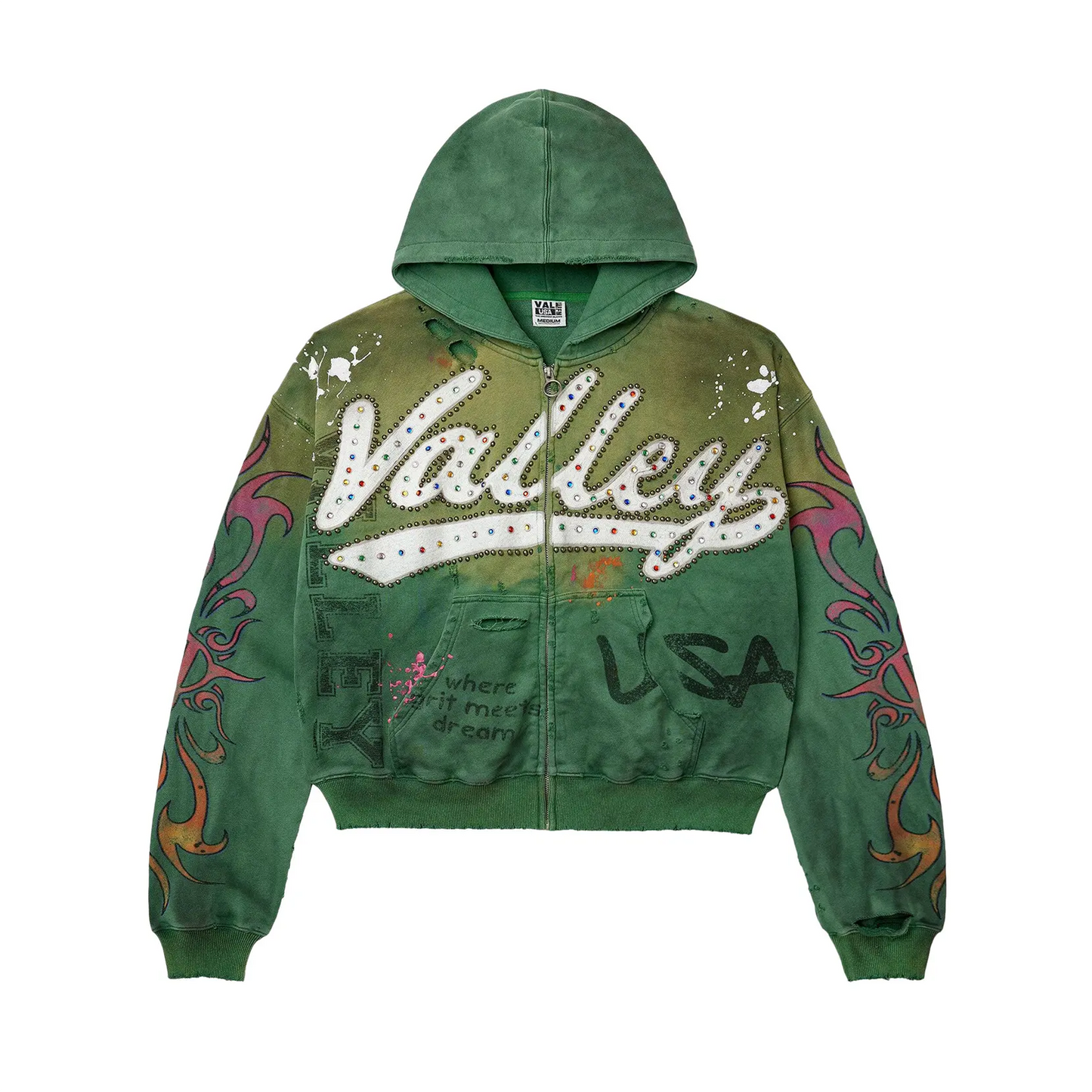 Vale Forever Inferno Zip Up Green