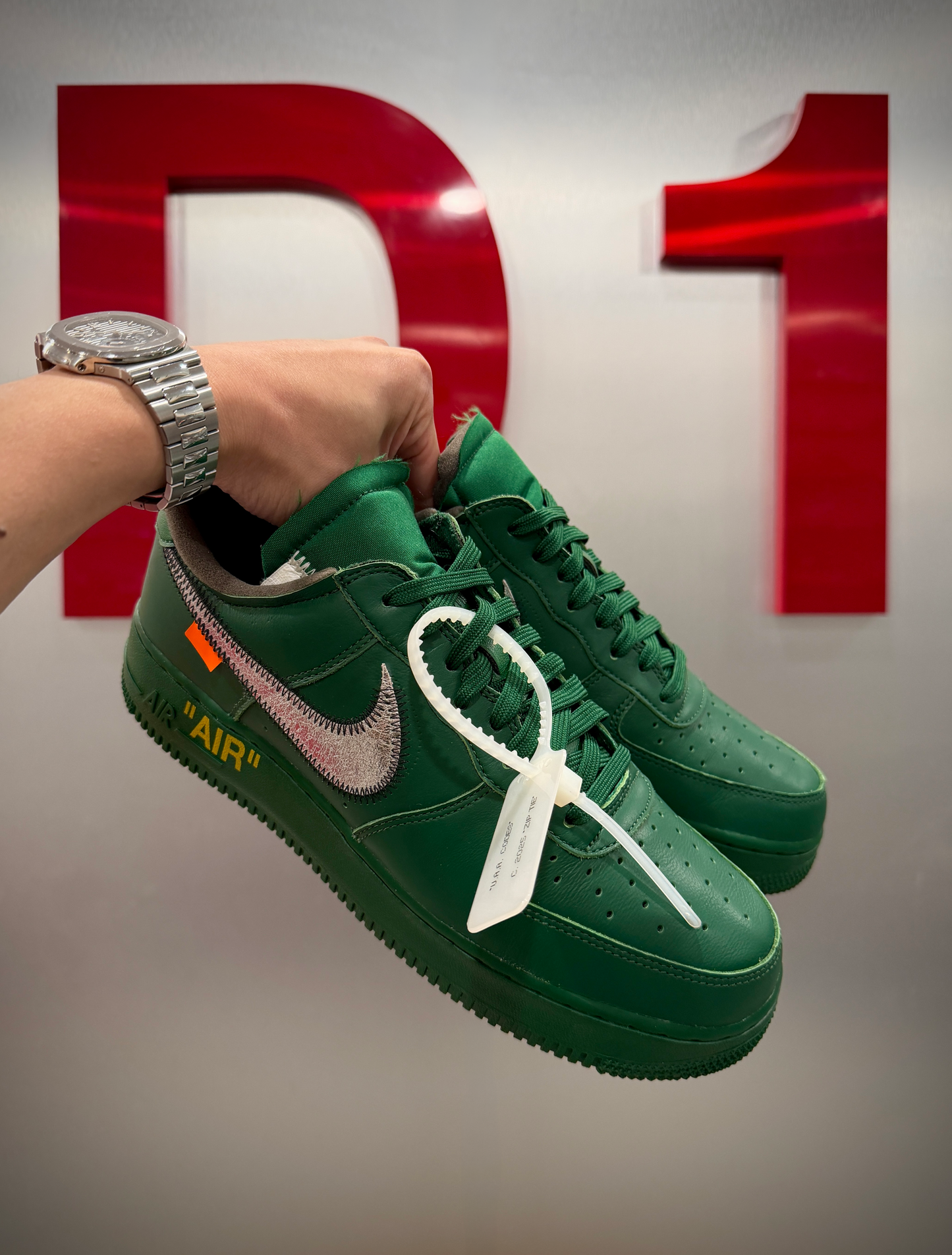 FA25-IV3991/2138684 Nike Air Force 1 Low Virgil Abloh Archives Codes Pine Green [USED] - 9.5 M (VNDS)