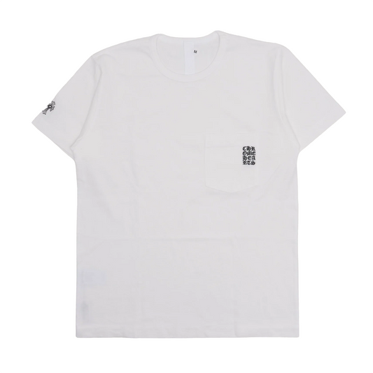 Chrome Hearts Heavyweight Embroidered Eye Chart Pocket T-Shirt White