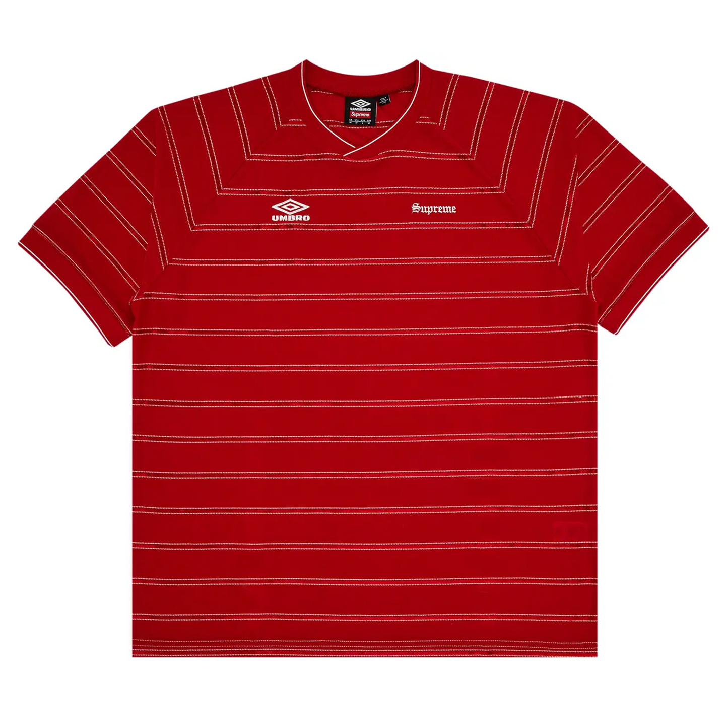 Supreme Umbro Stripe Soccer Jersey Red