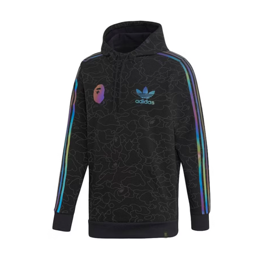 BAPE x Adidas Tech Hoodie Black [USED] - S (Used)