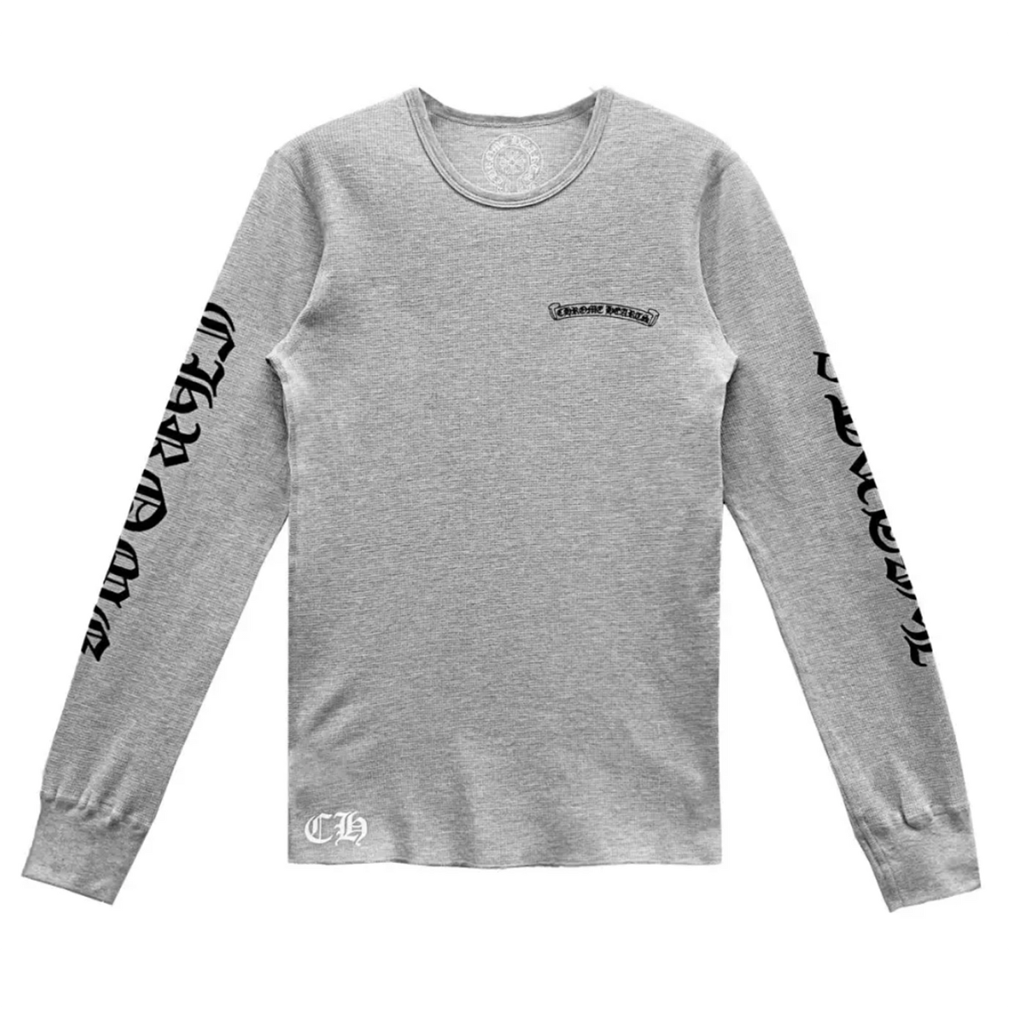 Chrome Hearts Scroll Logo Sleeve Waffle Thermal Shirt