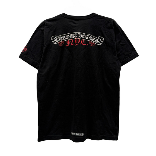 Chrome Hearts NYC Exclusive Scroll Logo Tee Black