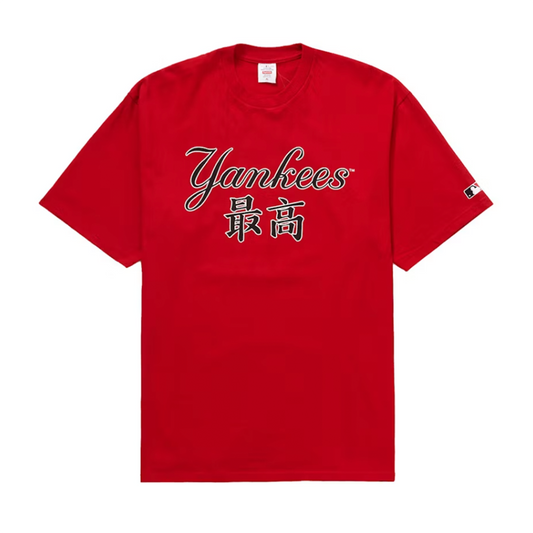 Supreme MLB New York Yankees Kanji Teams Tee Red