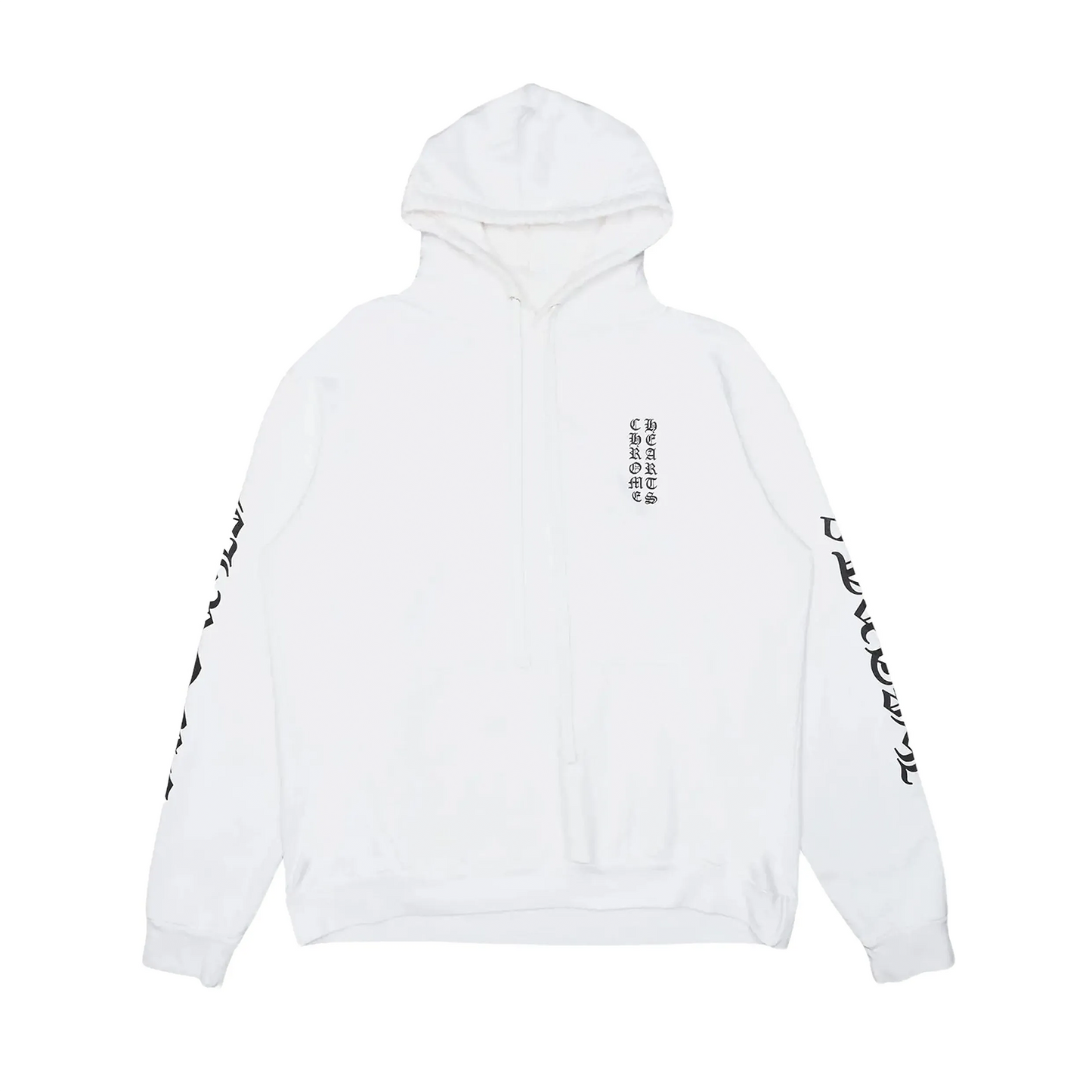 Chrome Hearts Vertical Logo Hoodie White