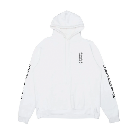 Chrome Hearts Vertical Logo Hoodie White