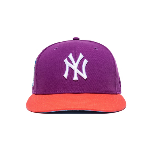 Jae Tips x Hat Club Yankee 5950 Subway Series On Field Fitted Hat Purple/Salmon