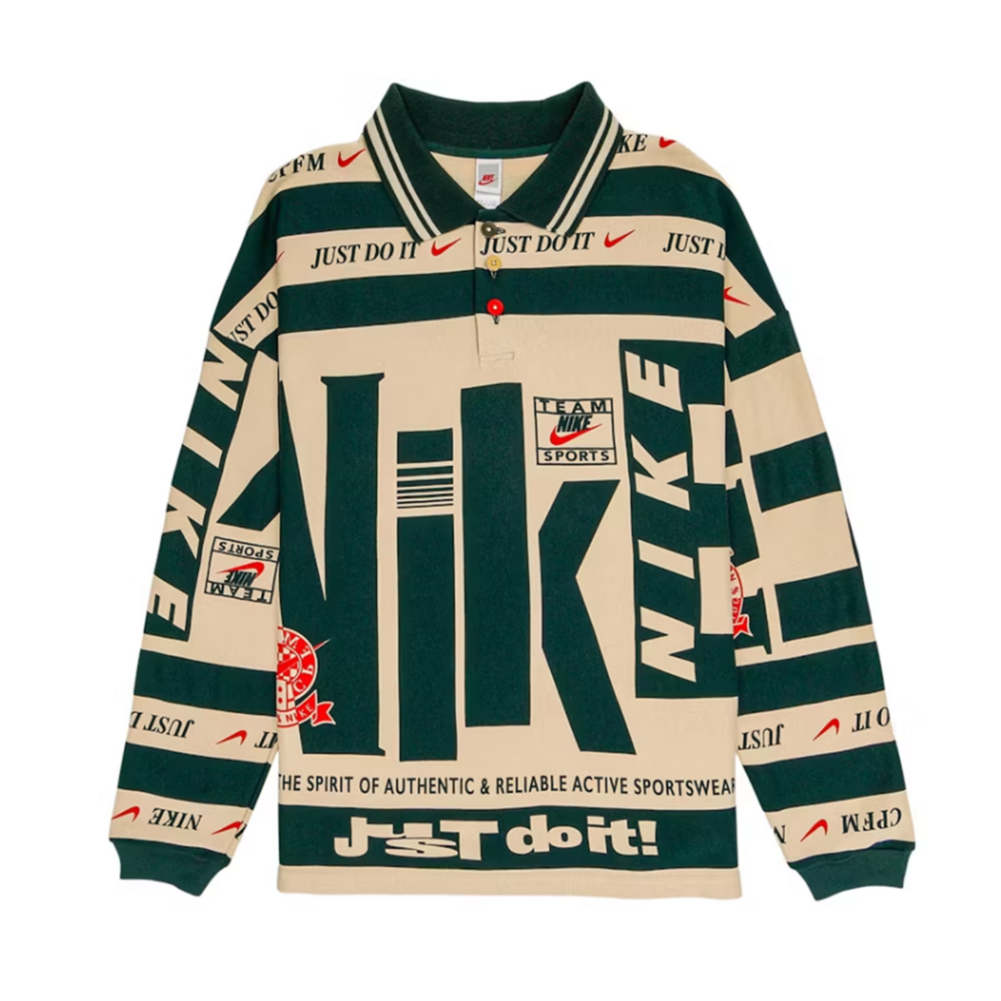 Nike x Cactus Plant Flea Market Longsleeve Polo Natural [USED] - M (Used)