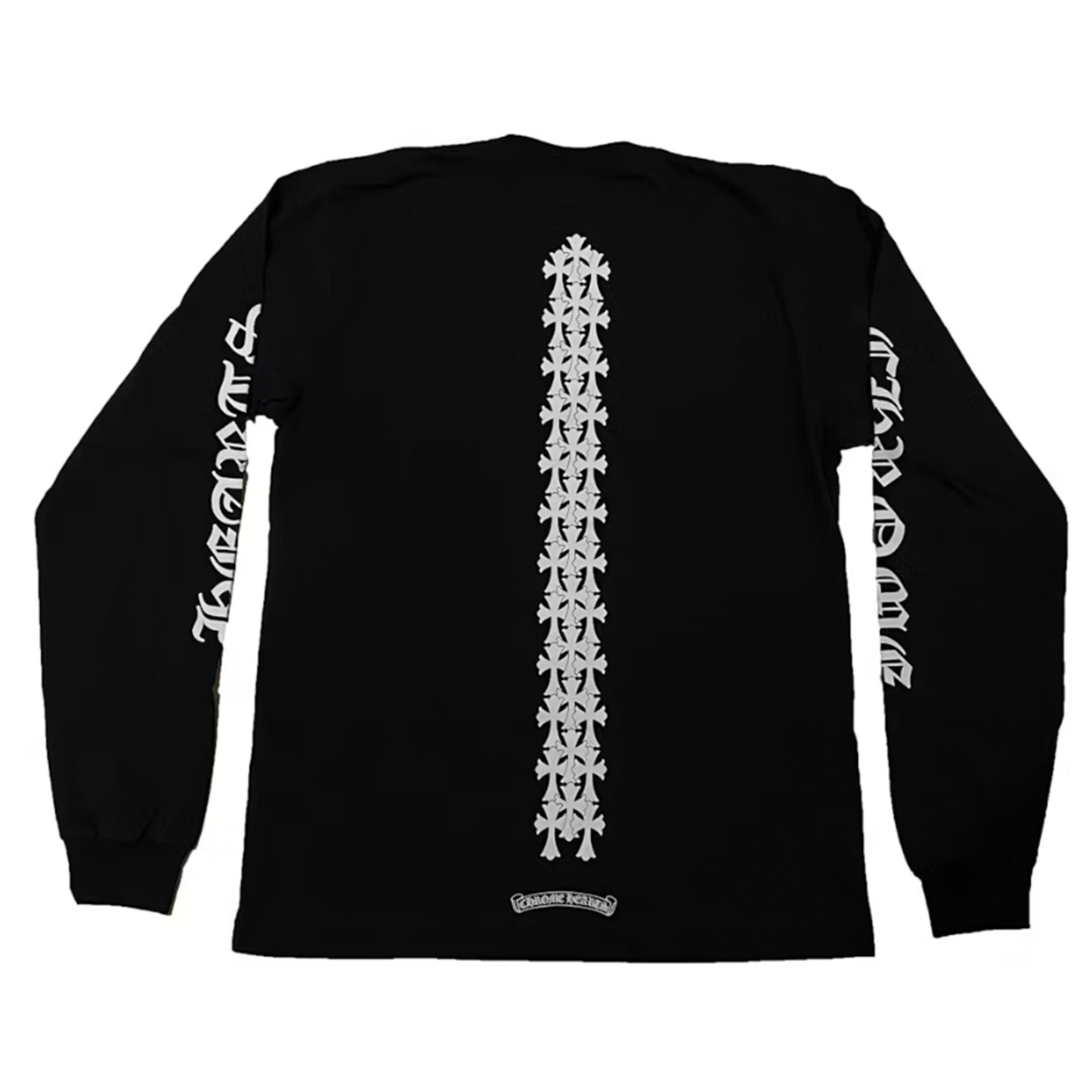 Chrome Hearts Cemetery Cross Tire Tracks L/S T-shirt Black [USED] - L (Used)