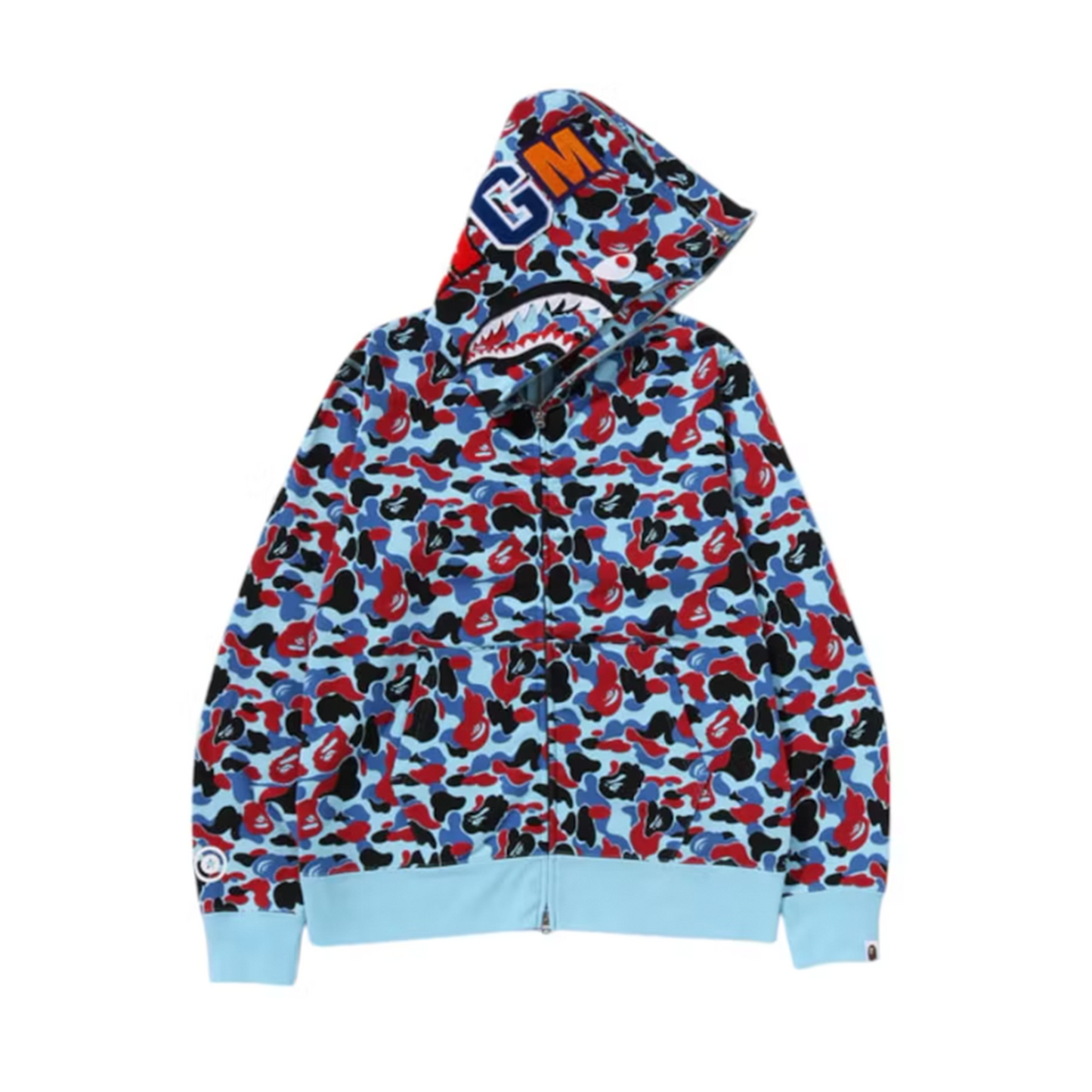 BAPE Store Chicago Separate Shark Full Zip Hoodie Multicolor [USED] - 3XL (Used)