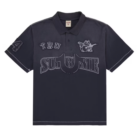 Supreme True Religion Applique Polo Navy