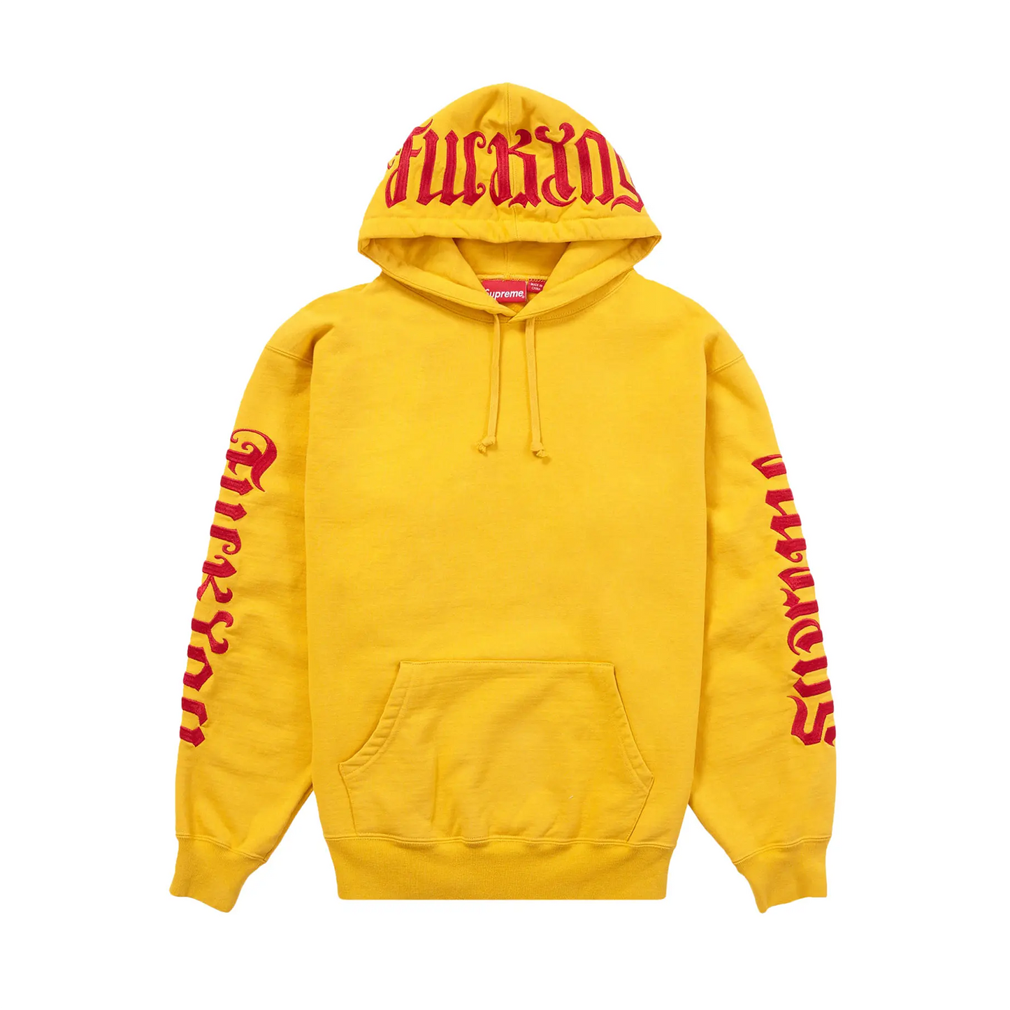 Supreme Ambigram Hooded Sweatshirt 'Bright Gold' [USED] - M (Used)