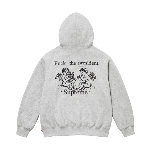 Supreme President Hooded Sweatshirt Heather Grey