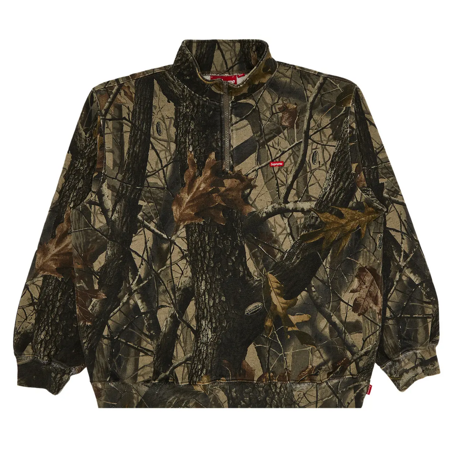 Supreme Small Box Half Zip Pullover Realtree Hardwoods Camo